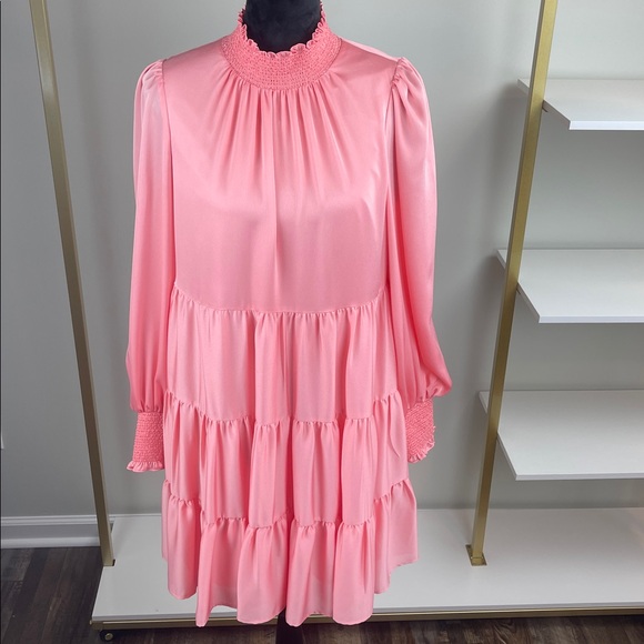 Alex Marie Lovely Pink Tiered Dress Ladies Size 8 - Picture 8 of 14